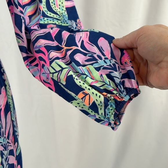Lilly Pulitzer Kierna Knee Length Dress Oyster Bay Navy You’ve Been Spotted in S - Picture 7 of 11